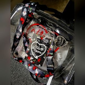 NWT Clear Disney Villains Makeup Bags Bundle